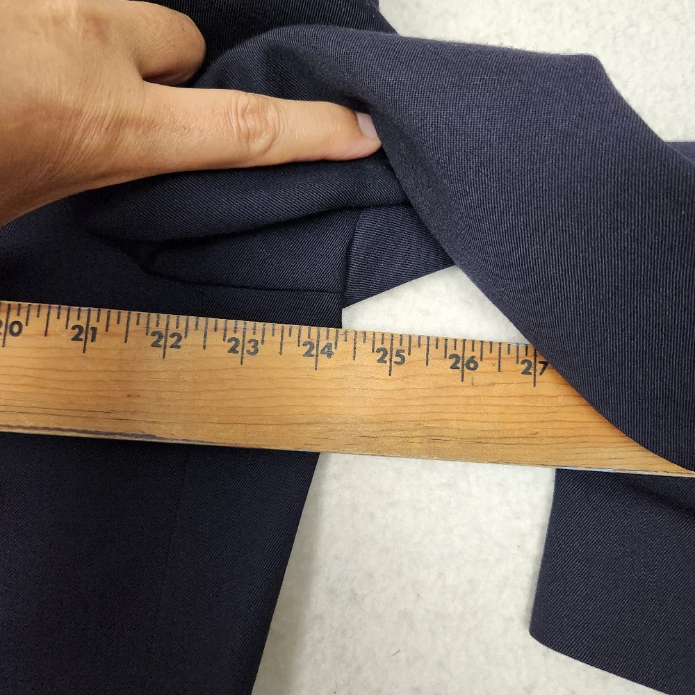 VTG Evan Picone Mens Size 46L Navy Blue  Two Button All Wool Blazer